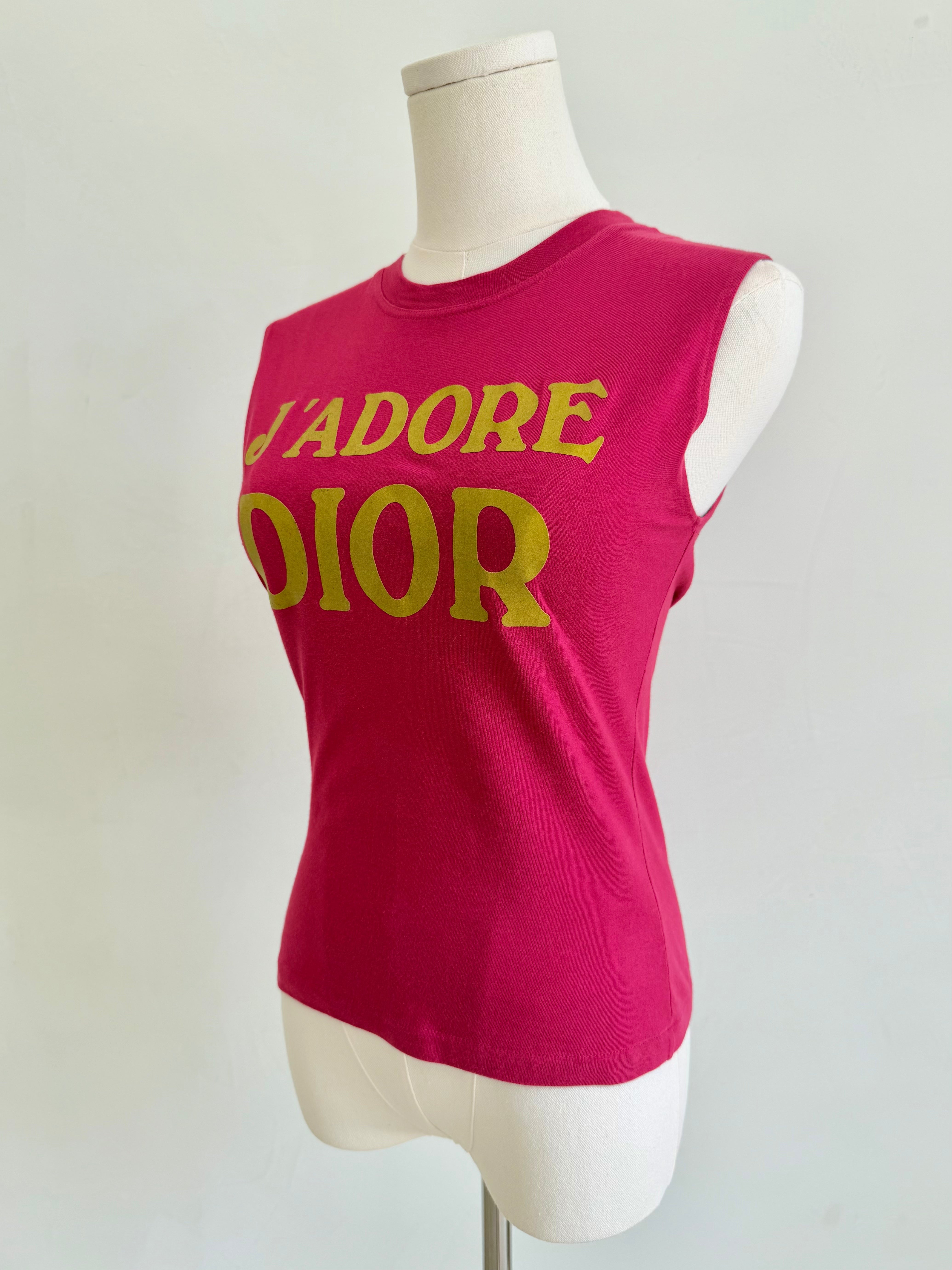 S/S 2002 Red “J’Adore Dior” Sleeveless Tank