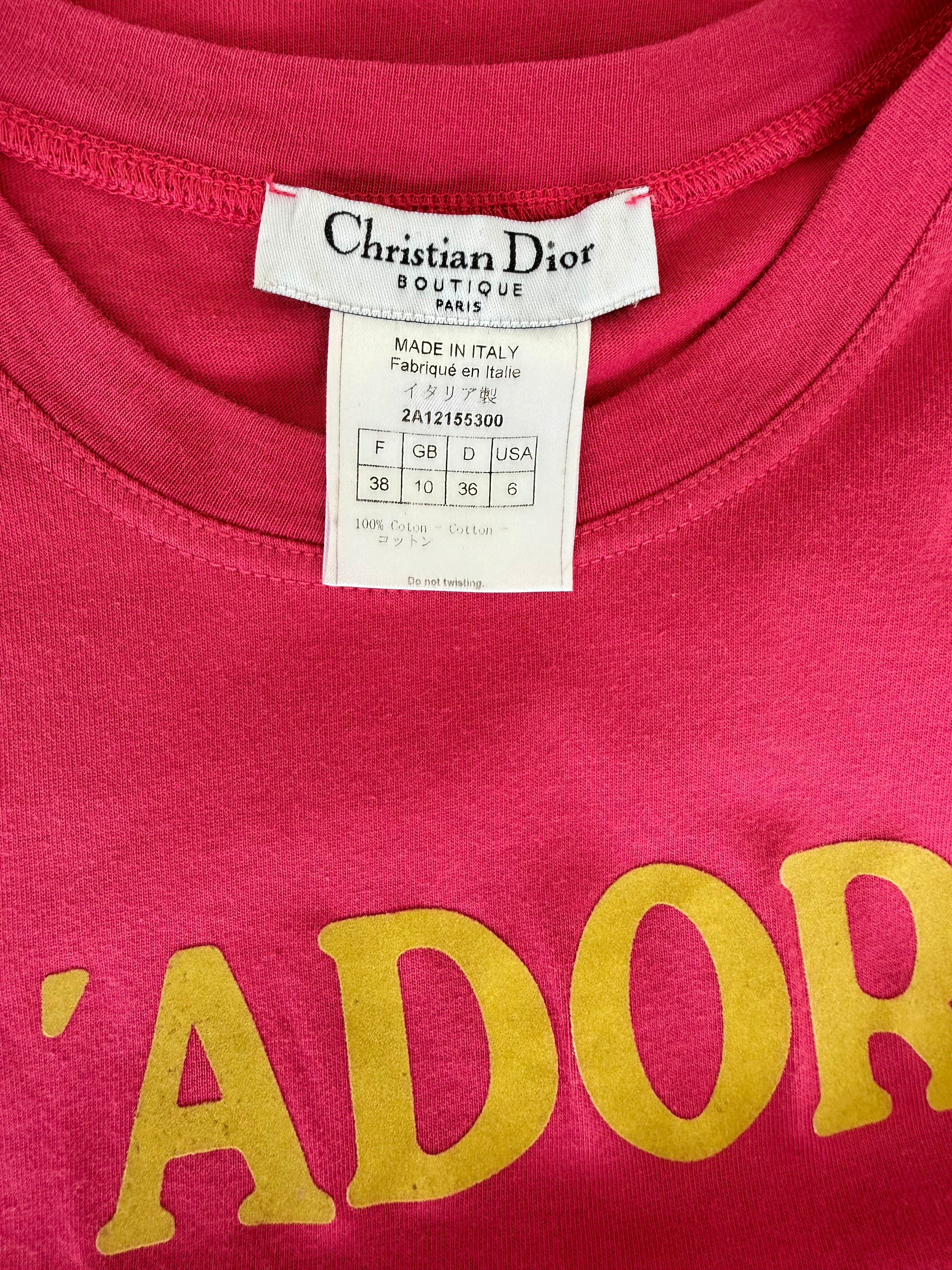 S/S 2002 Red “J’Adore Dior” Sleeveless Tank
