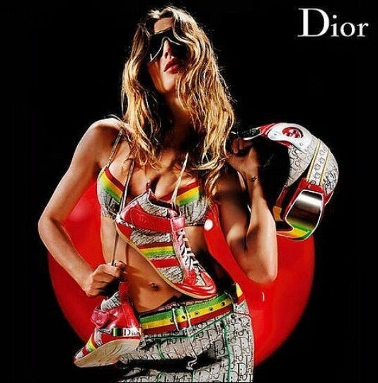 S/S 2004 “Dior Love” Camouflage Rasta Tank Top