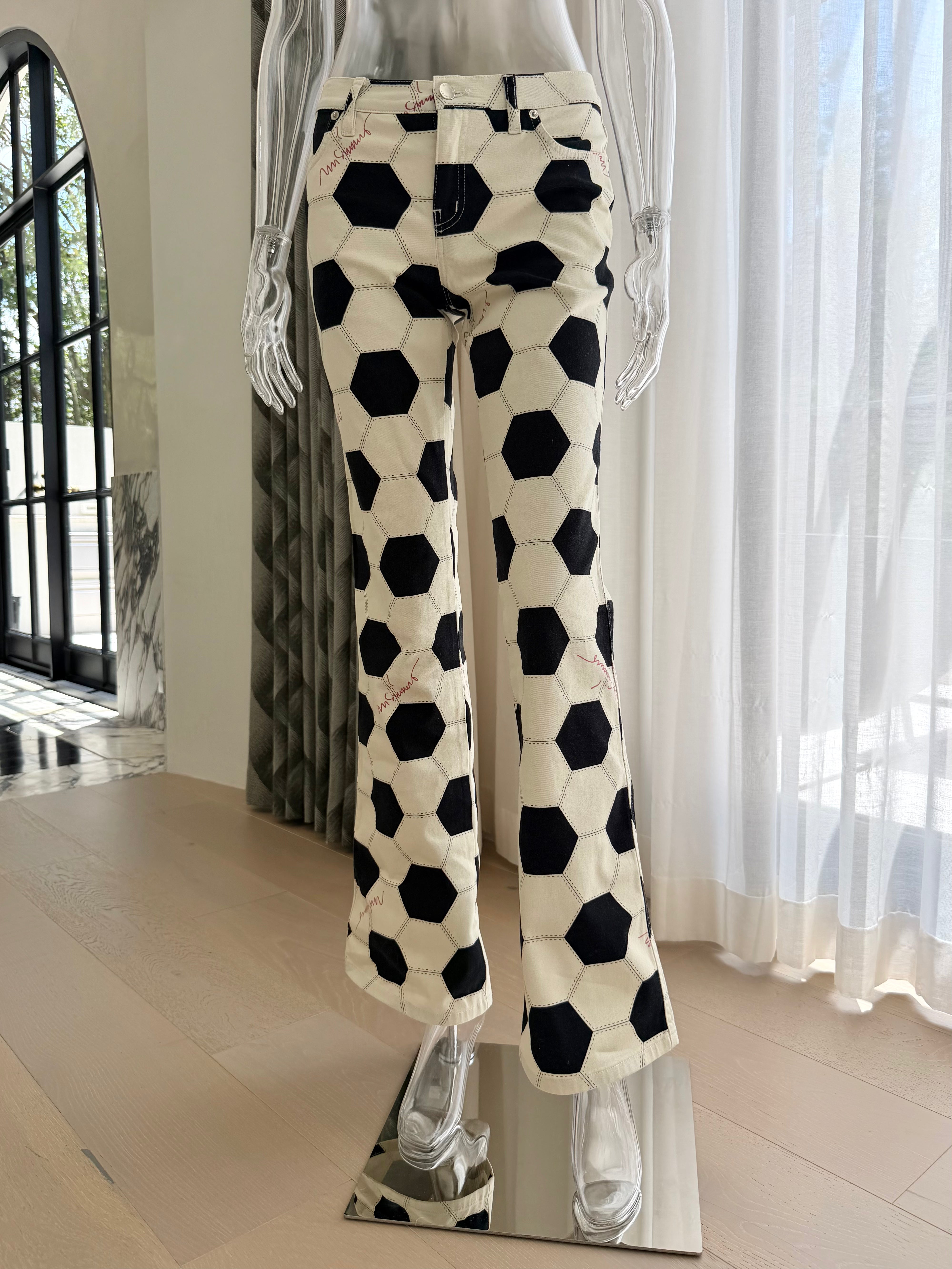 Soccer Ball Print Jeans