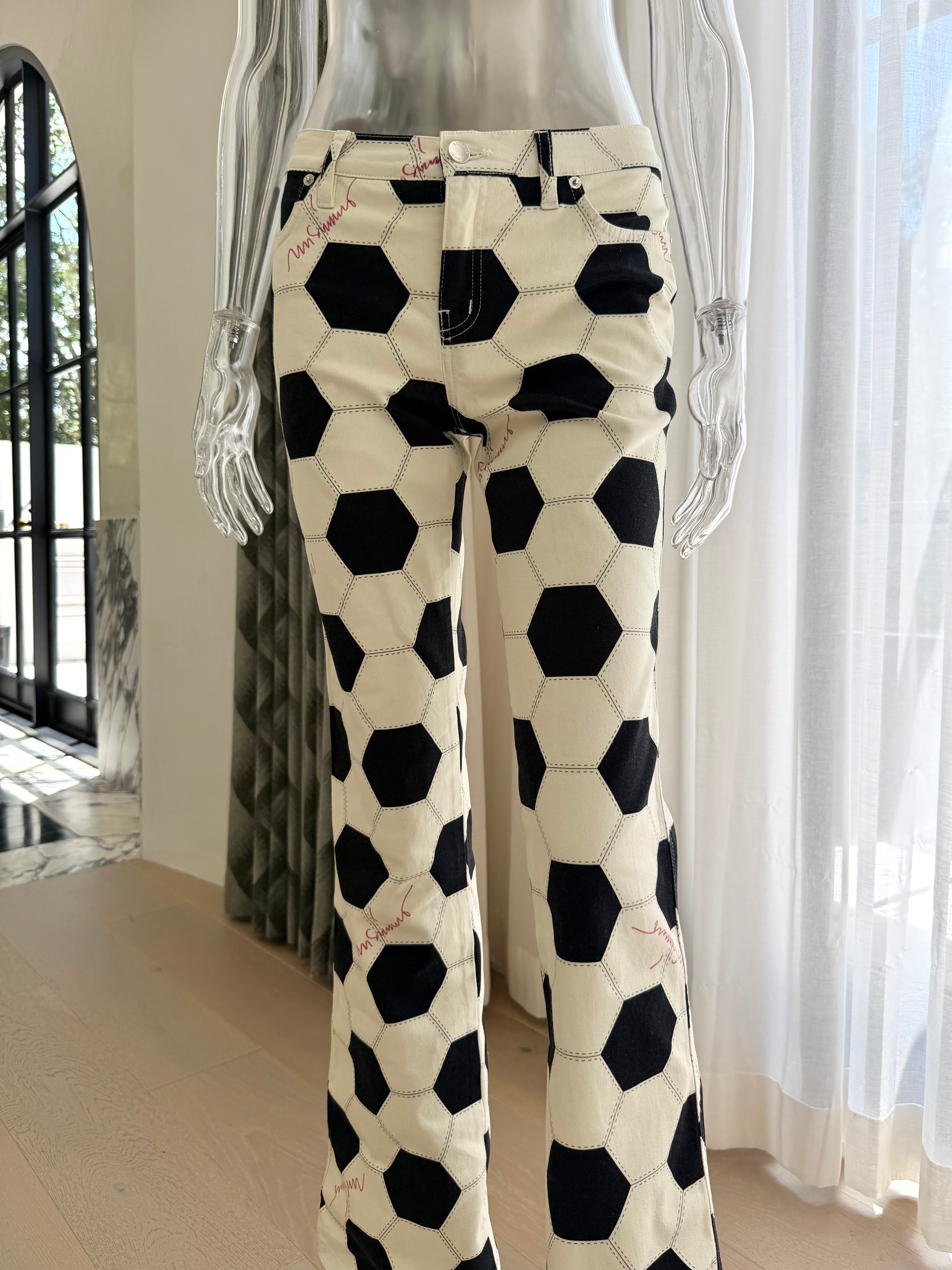 Soccer Ball Print Jeans