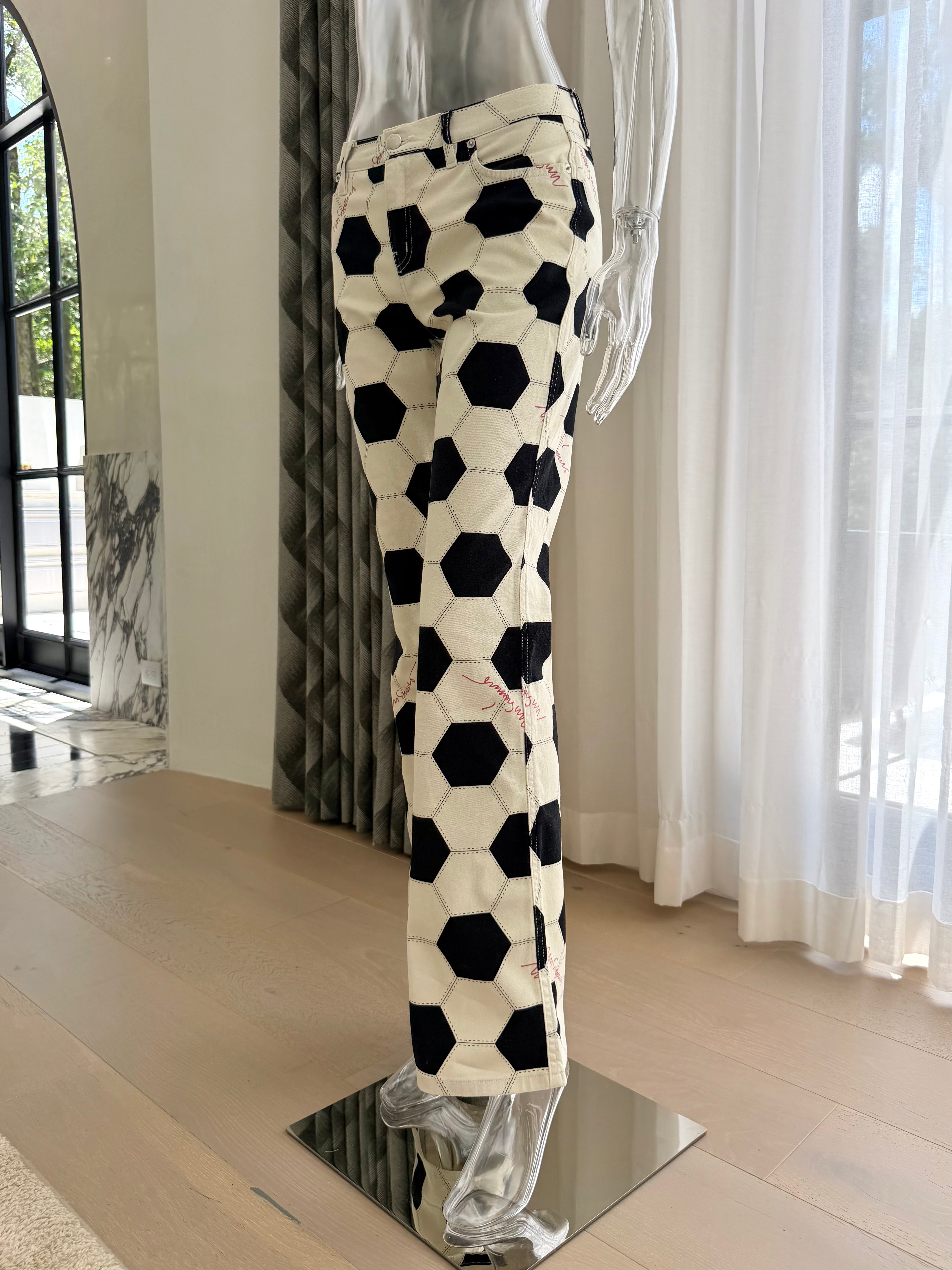 Soccer Ball Print Jeans