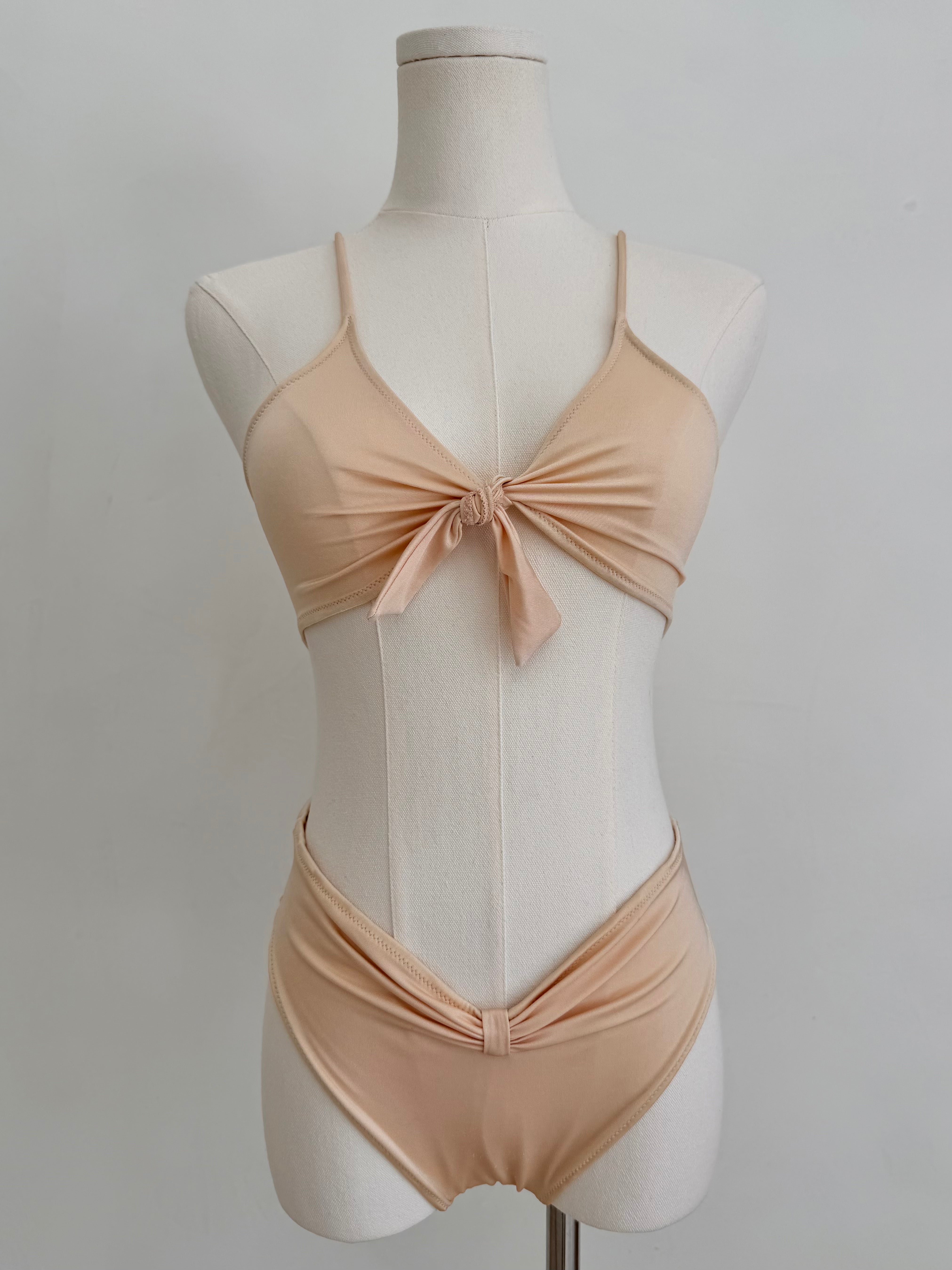 World Map Tan Cutwork One-Piece Swimsuit