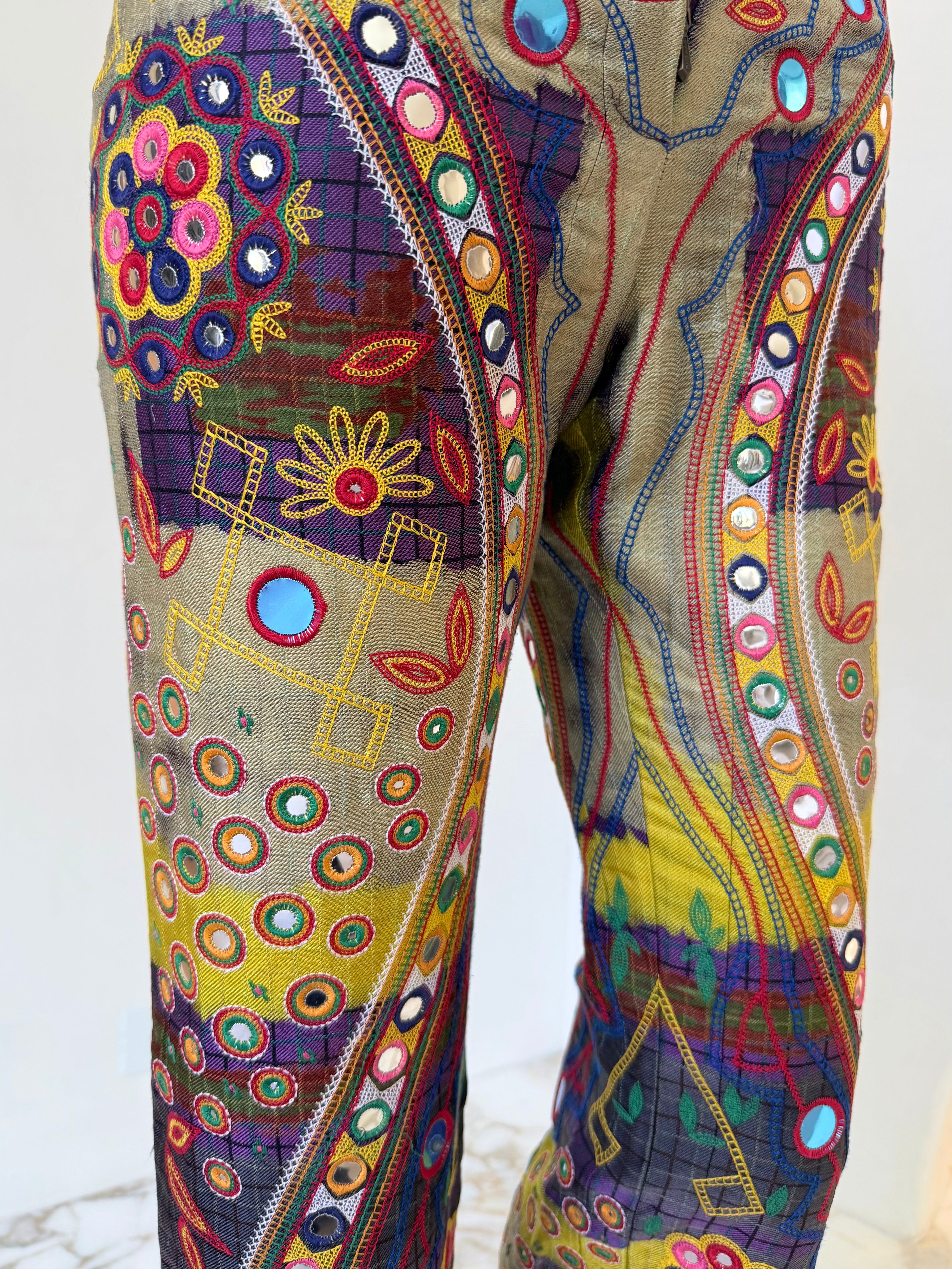 F/W 2001 “Global Raver” Mirrored Patchwork Pants