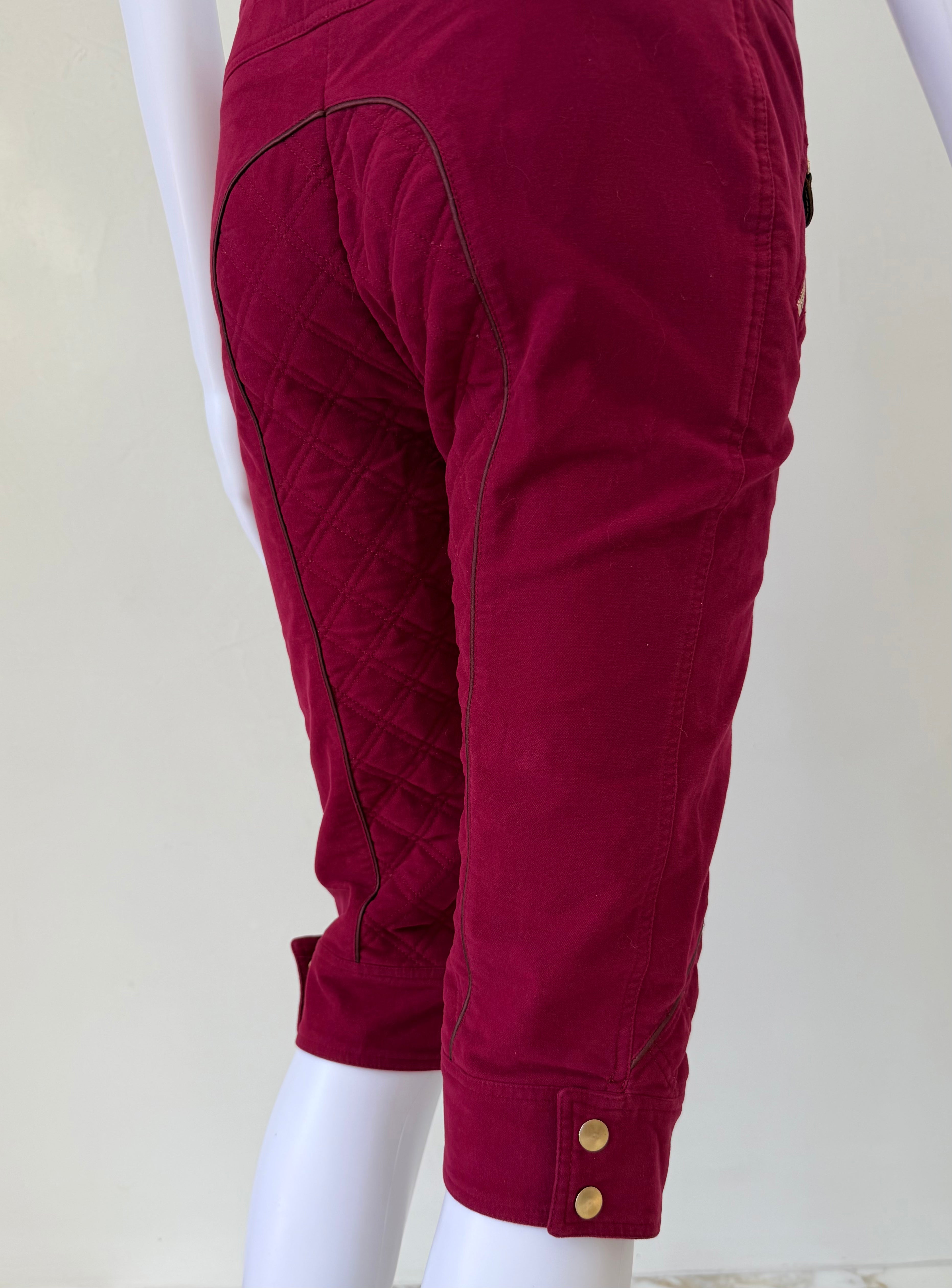 F/W 2008 Plum Red Quilted Capri Pants