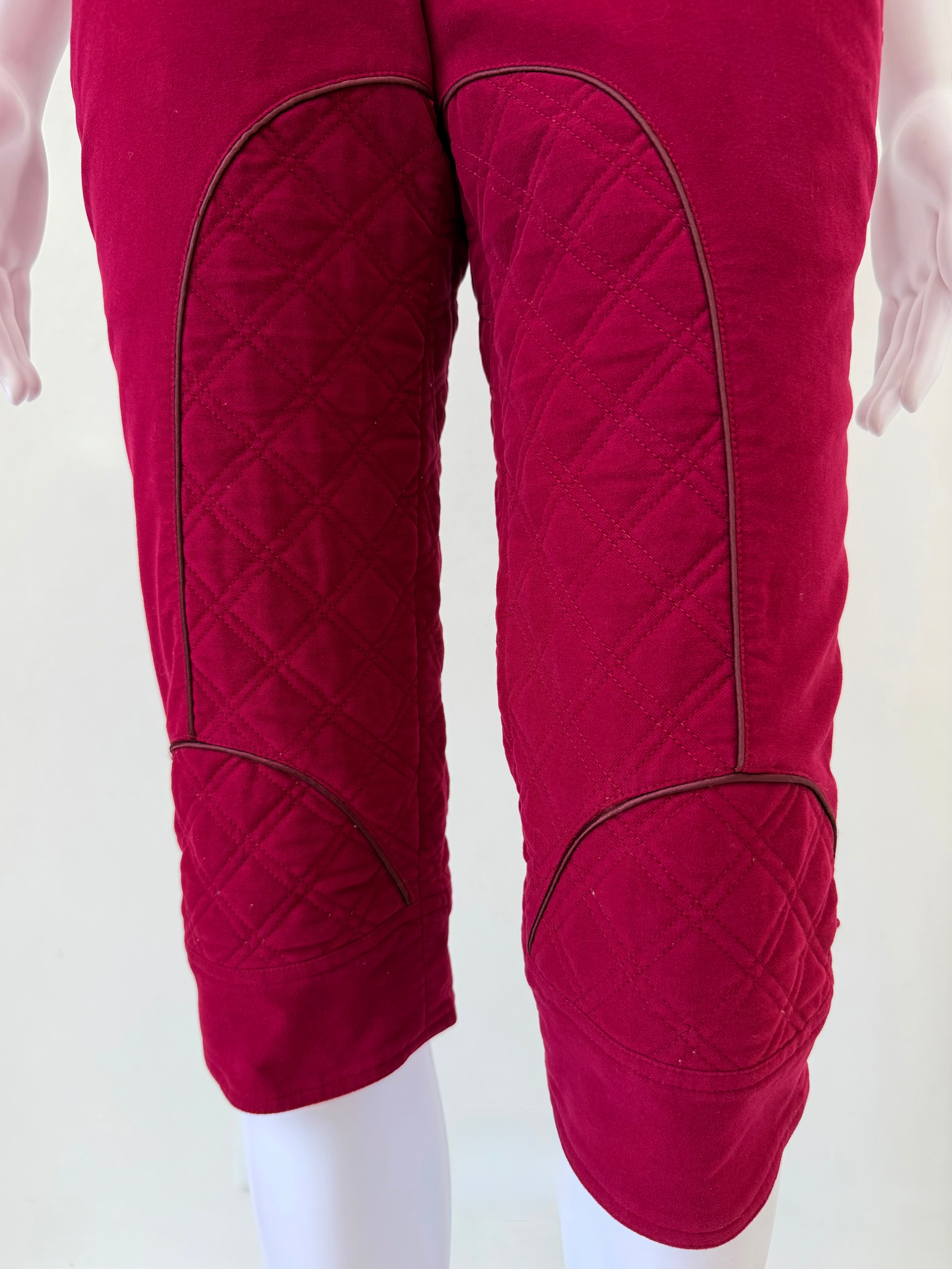 F/W 2008 Plum Red Quilted Capri Pants