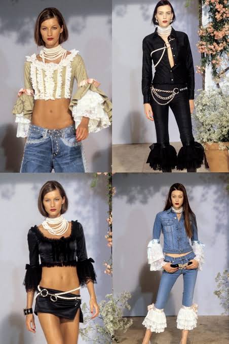 S/S 2004 Lace Flounce Capri Pants