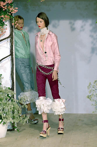 S/S 2004 Lace Flounce Capri Pants