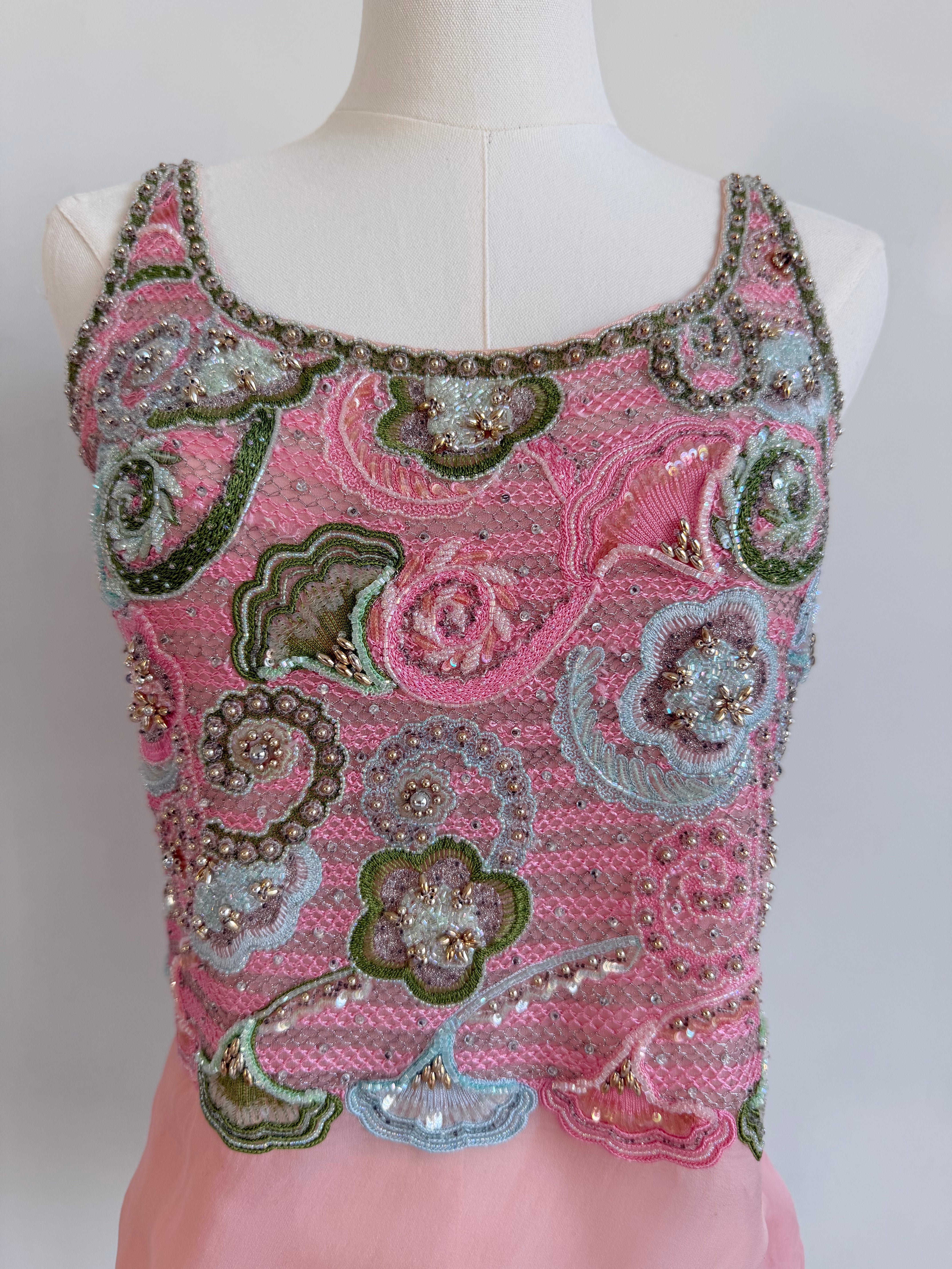 Night Embroidered Beaded Top