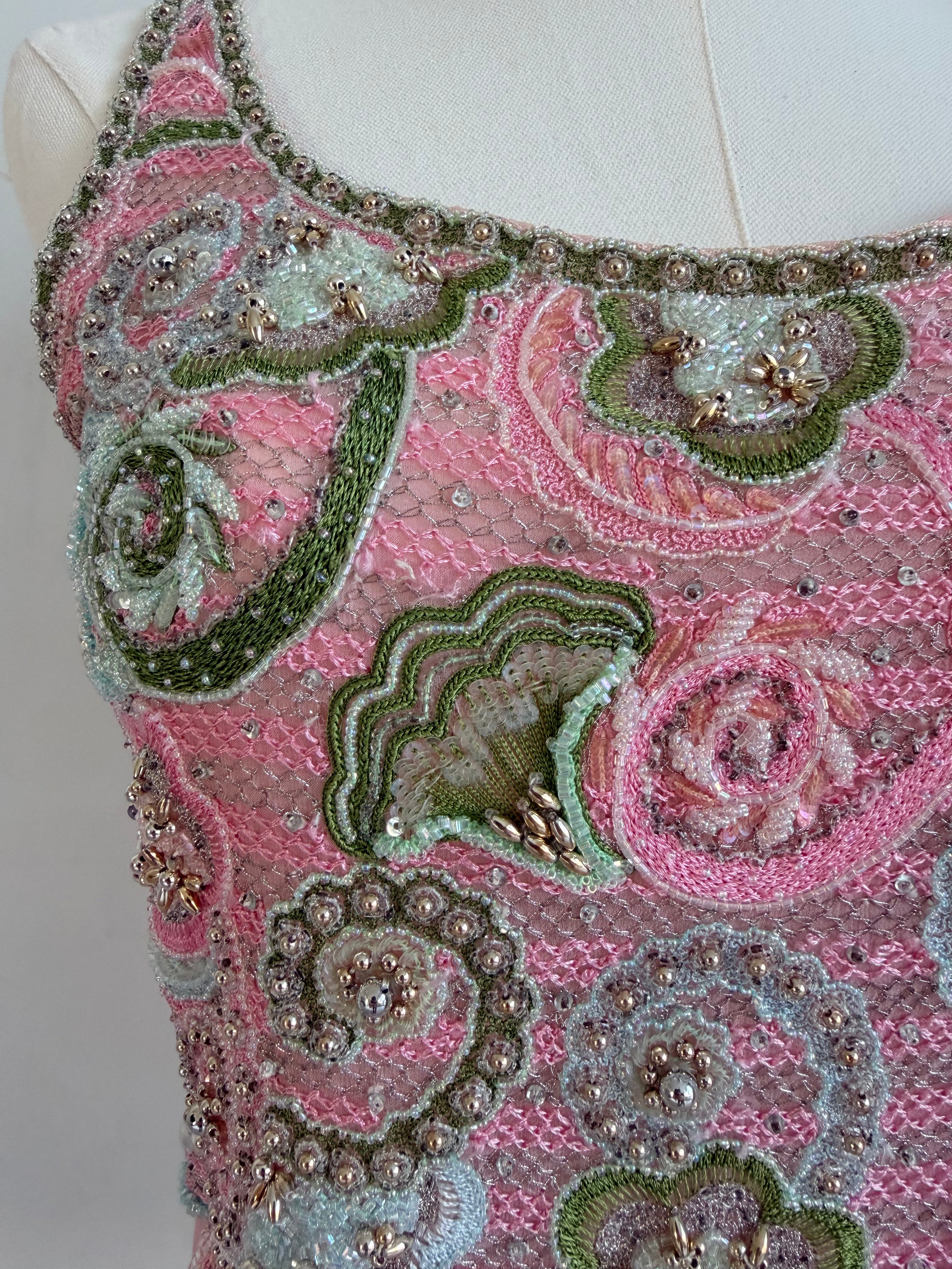 Night Embroidered Beaded Top
