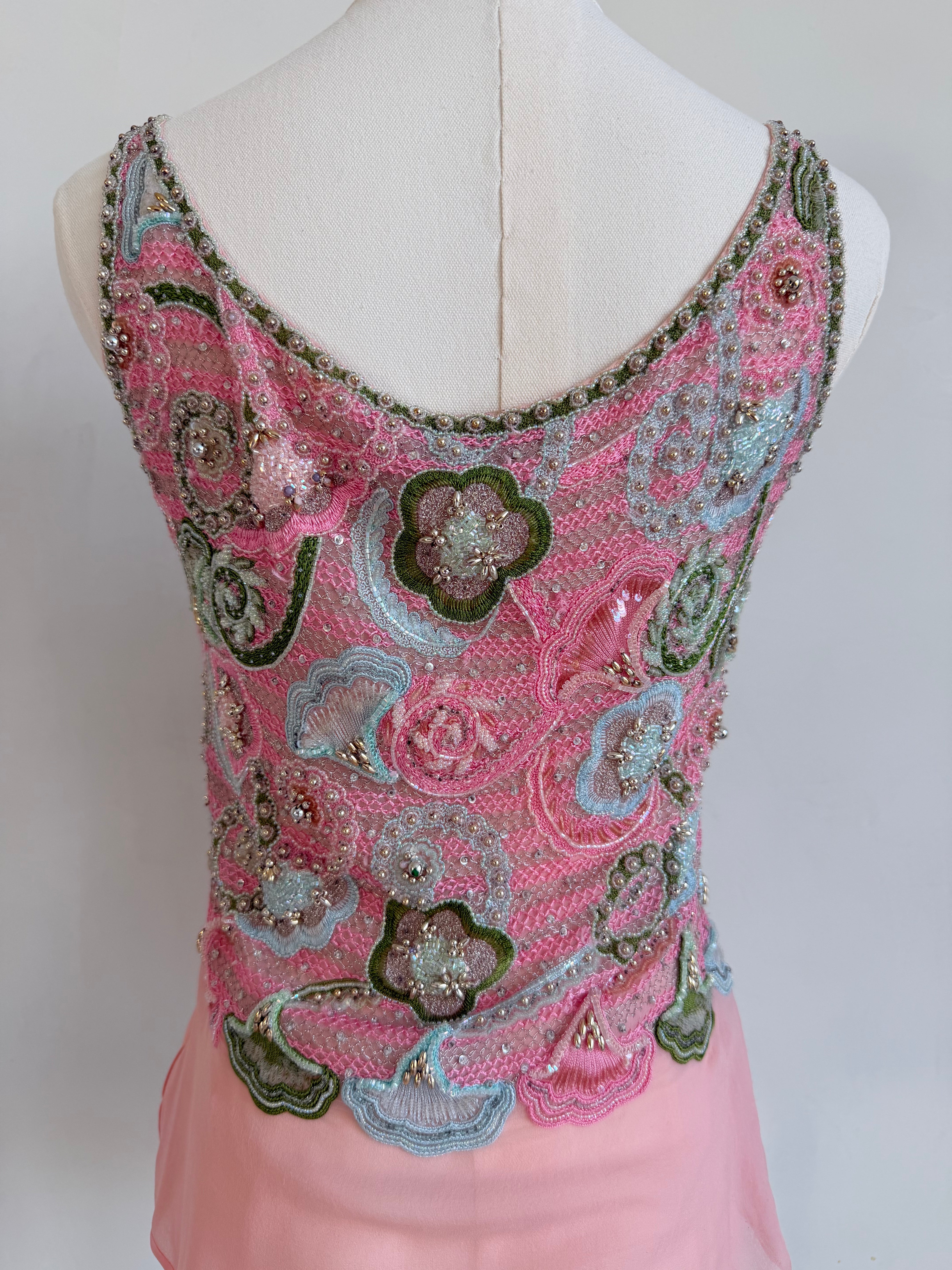 Night Embroidered Beaded Top