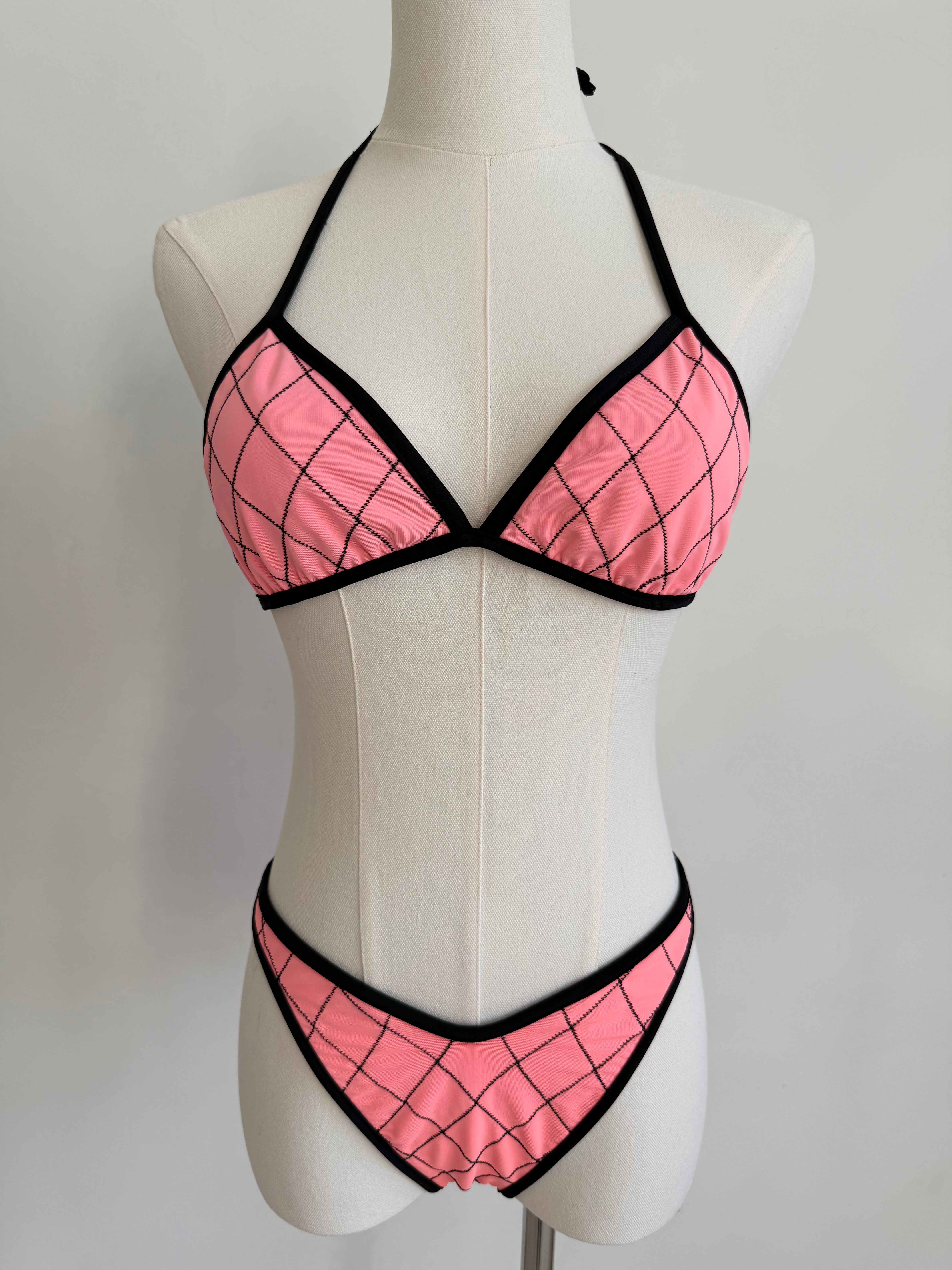S/S 1995 Quilted Light Pink Swimsuit