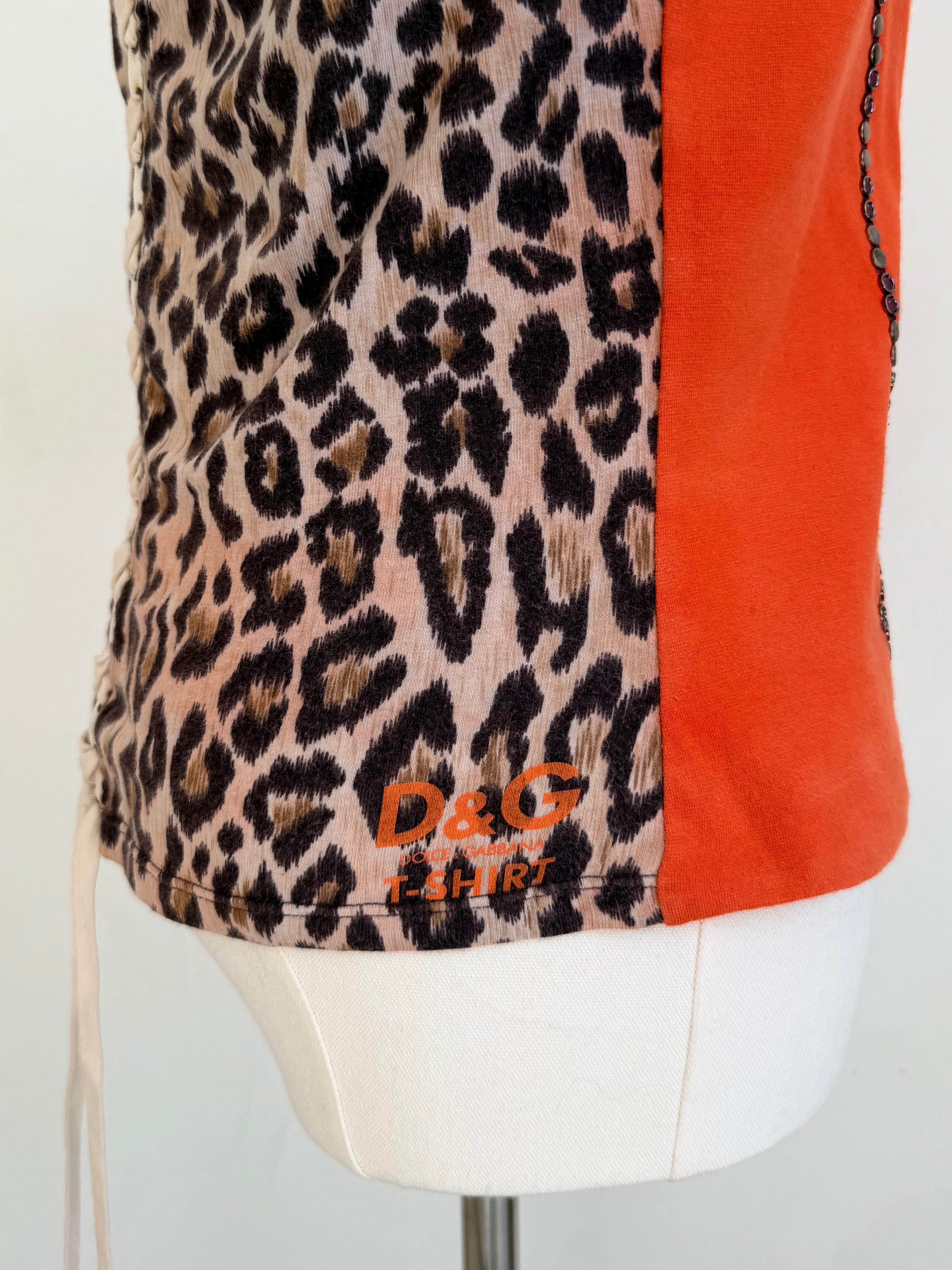 Red “Queen of Space” Studded Graphic Tank