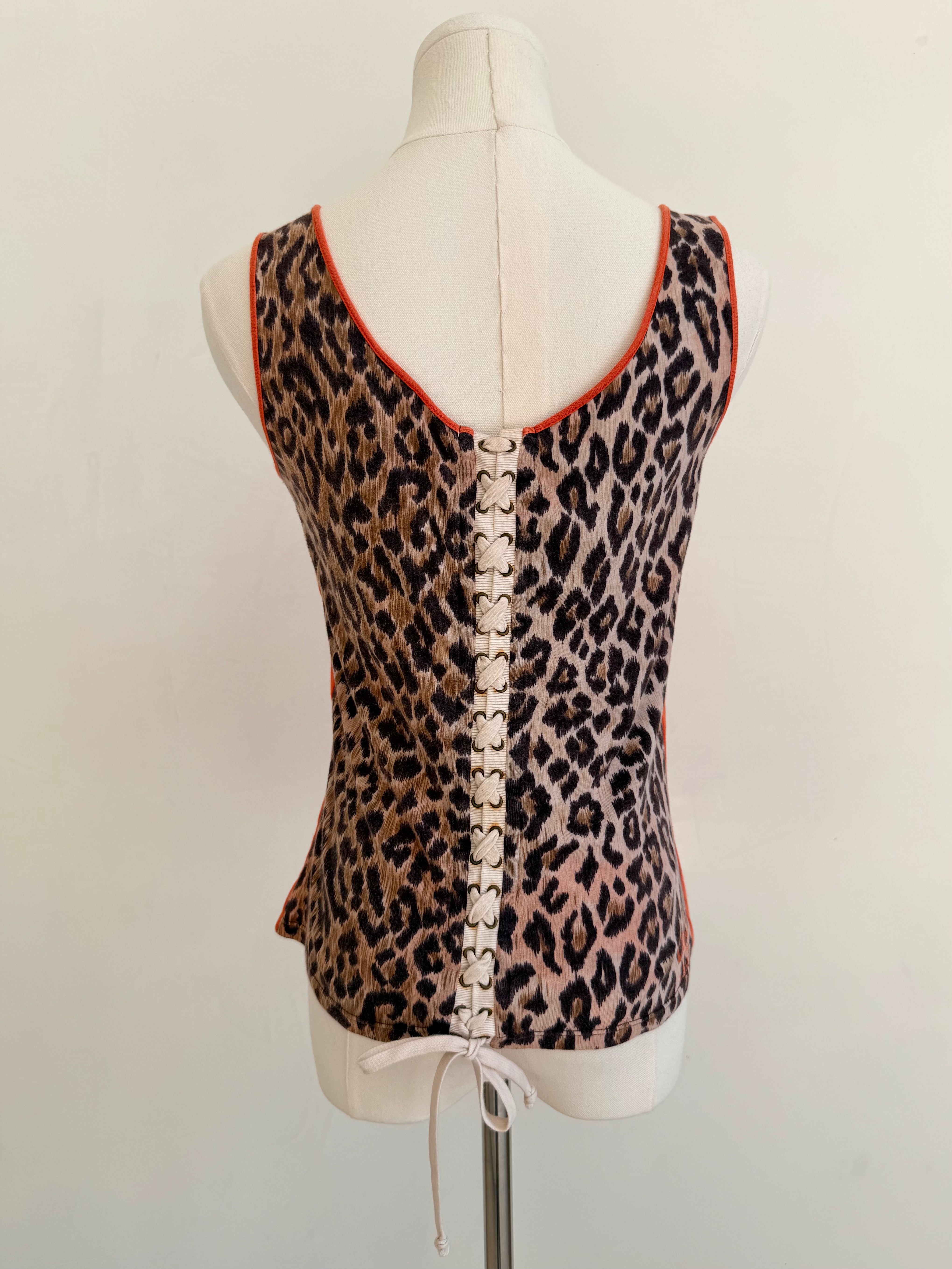 Red “Queen of Space” Studded Graphic Tank