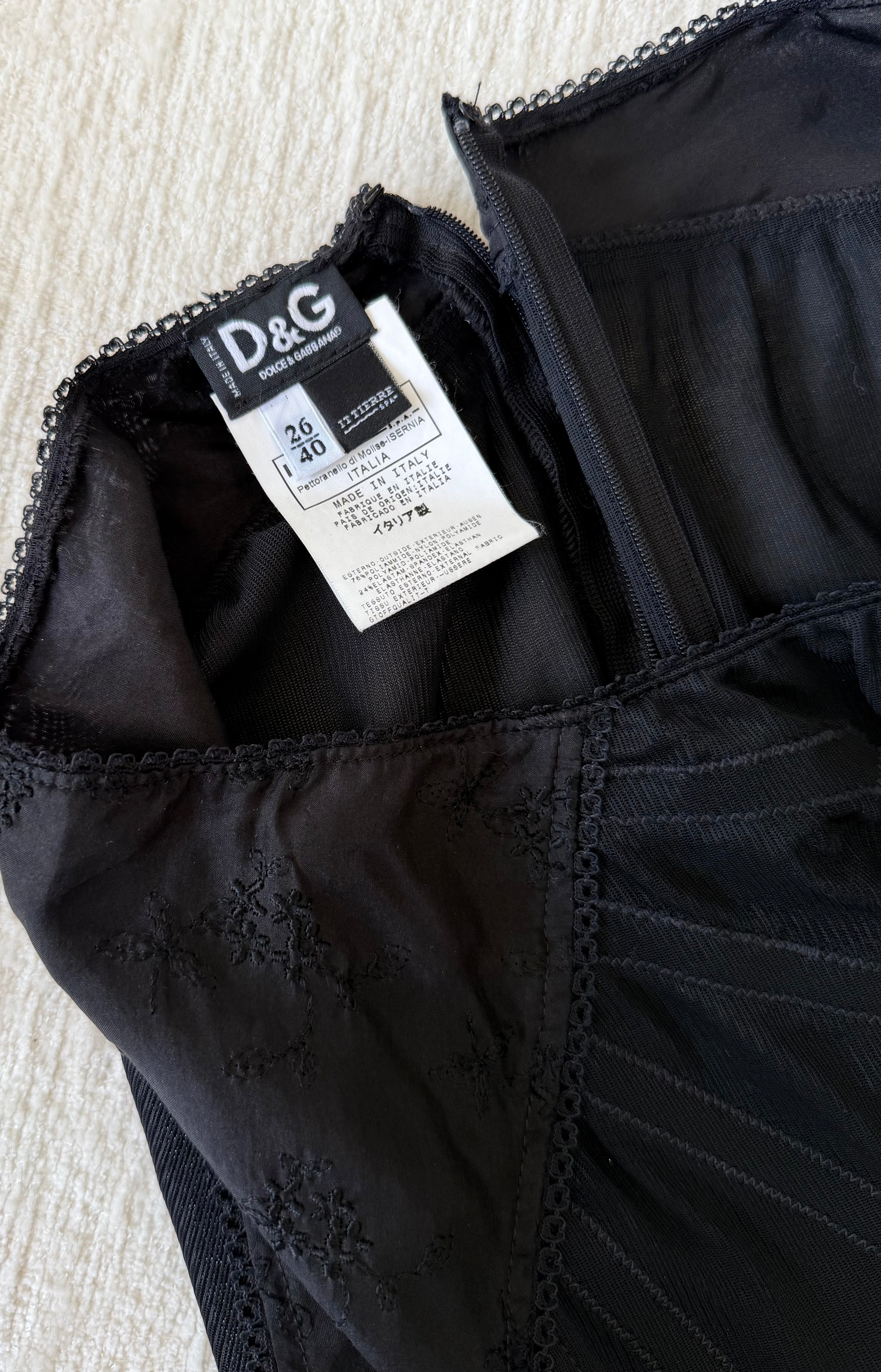 Black Lace Trim Sheer Skirt