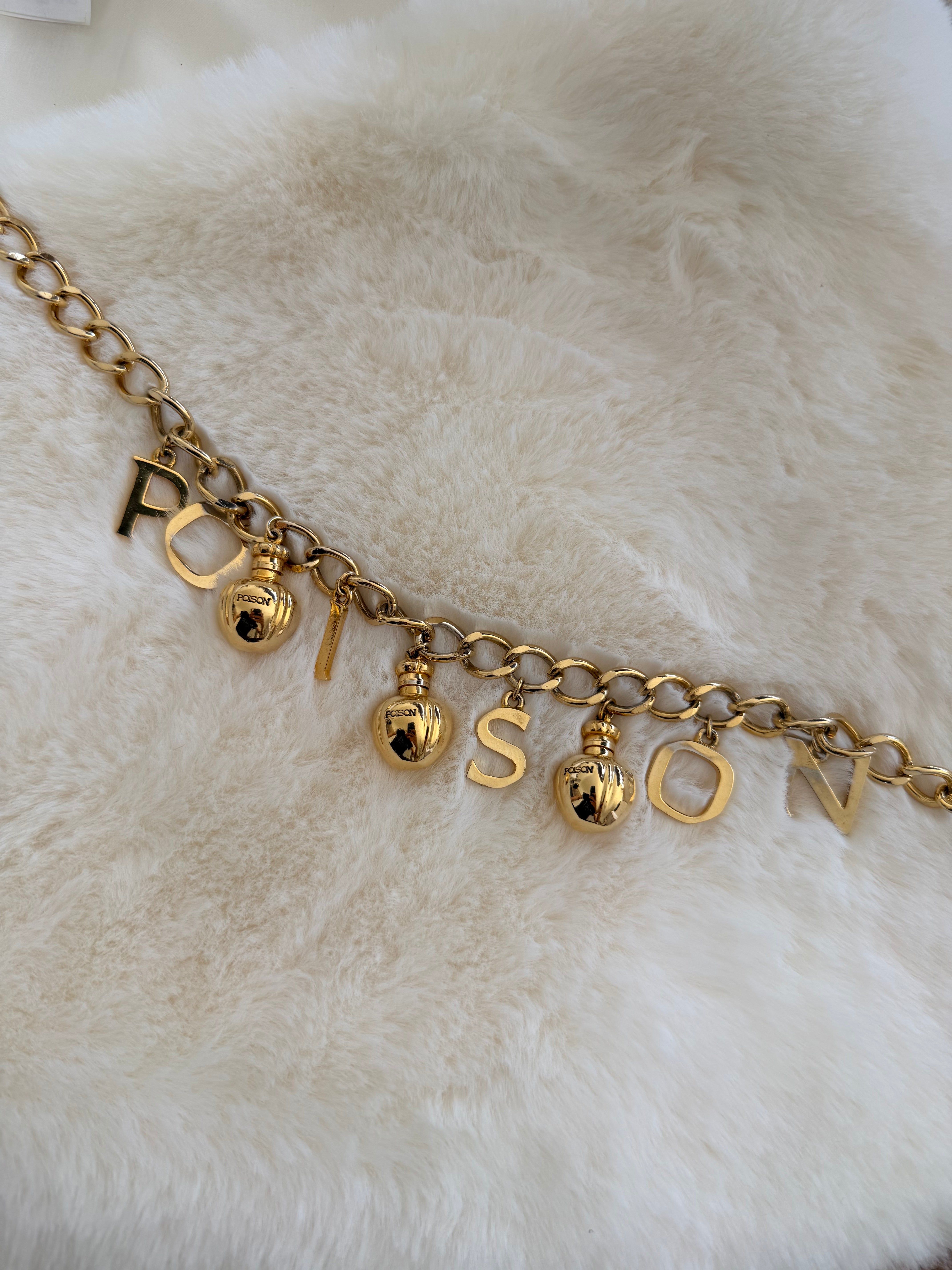 Gold “Poison” Charm Necklace