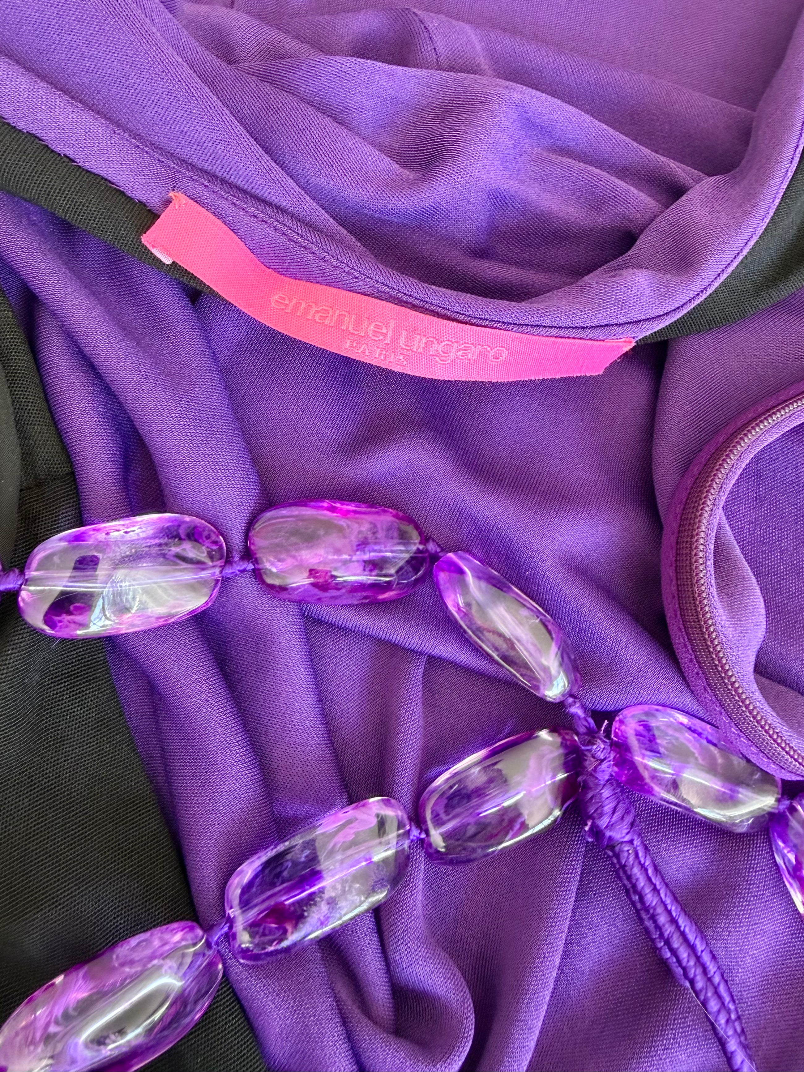 S/S 2005 Purple Stone Halter Mini Dress