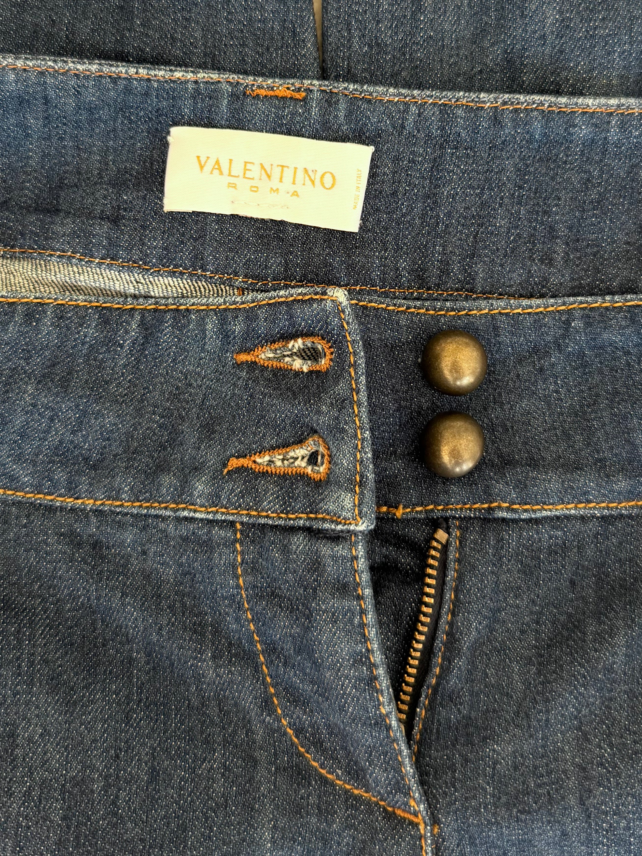 Roma Beaded Butterfly Denim Capris