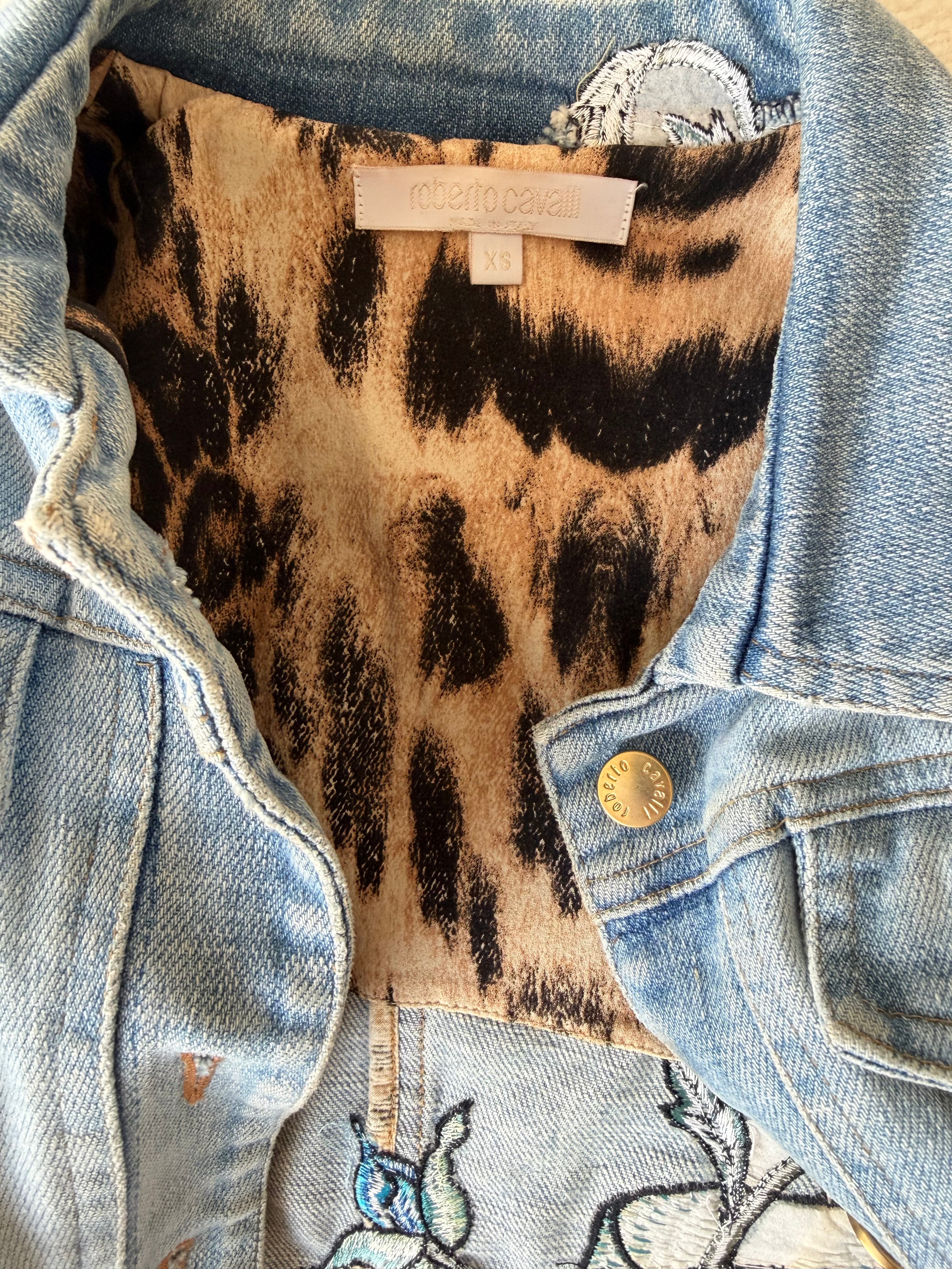 Denim “Forget Me Not” Floral Embroidered Jacket
