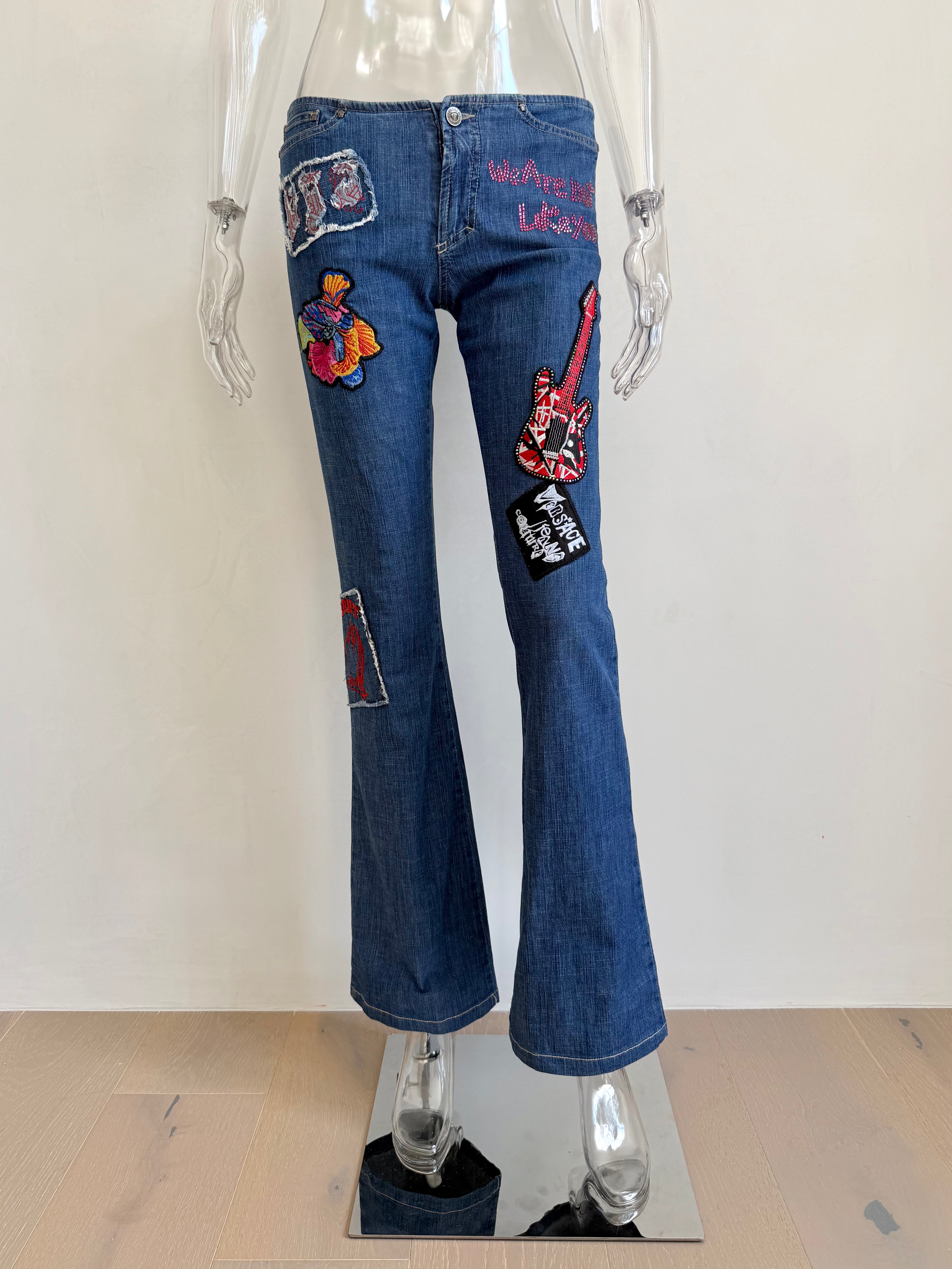 2005 "Delirium" Low Rise Jeans with Patches