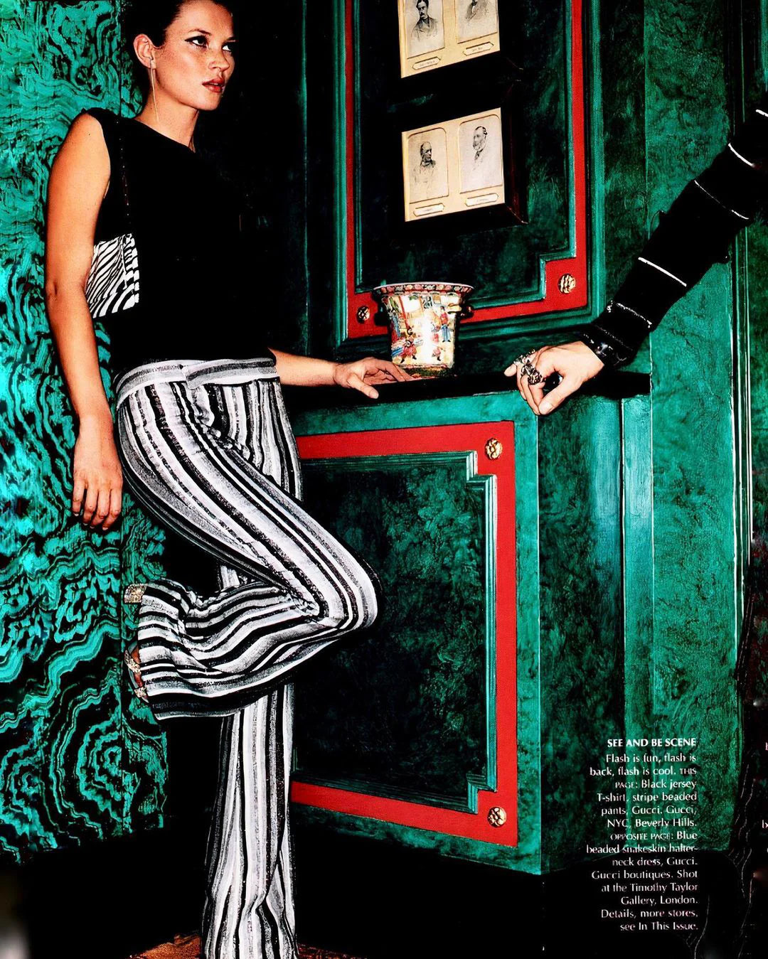 S/S 2000 Beaded Striped Pants