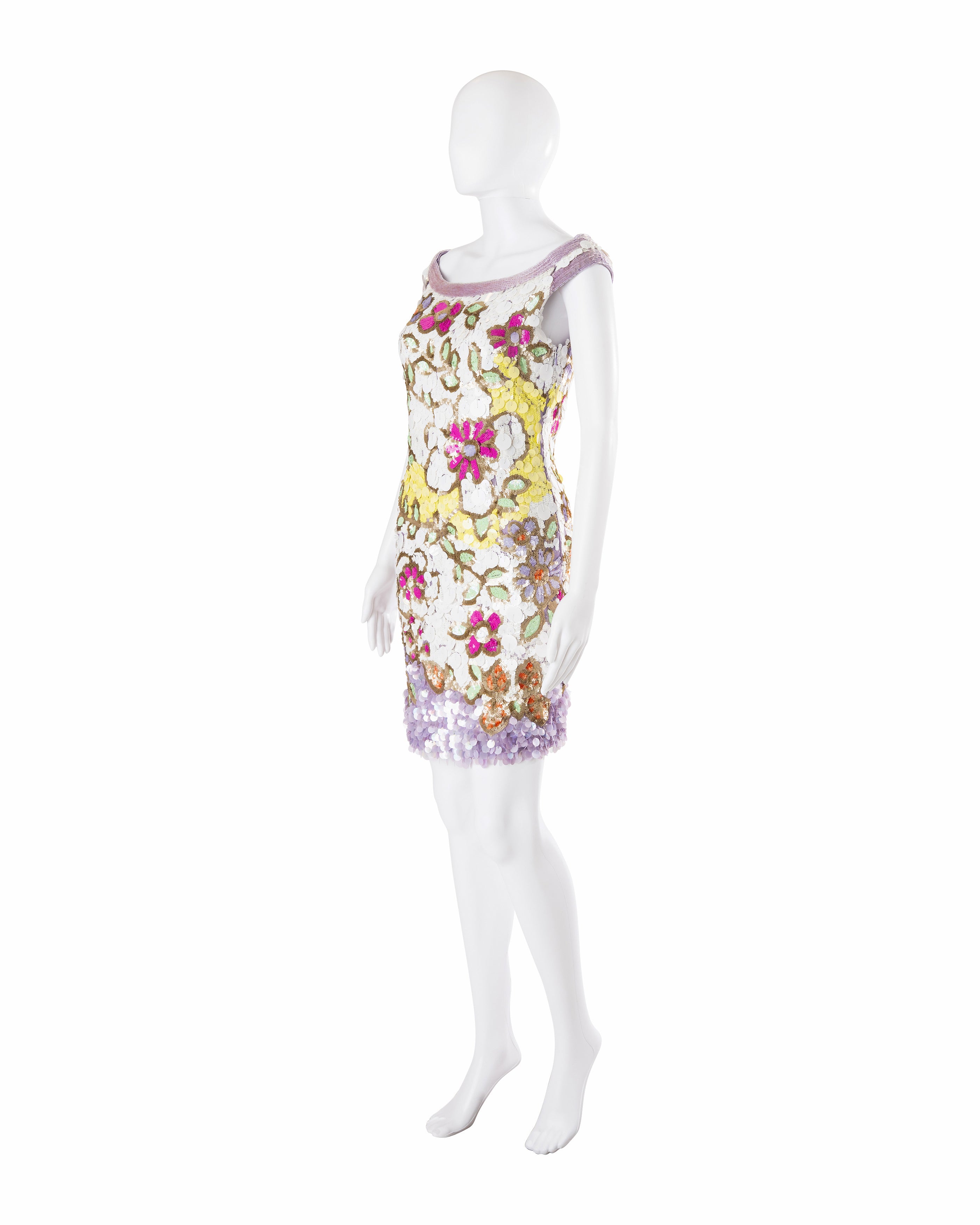 S/S 2004 Floral Sequin Mini Dress