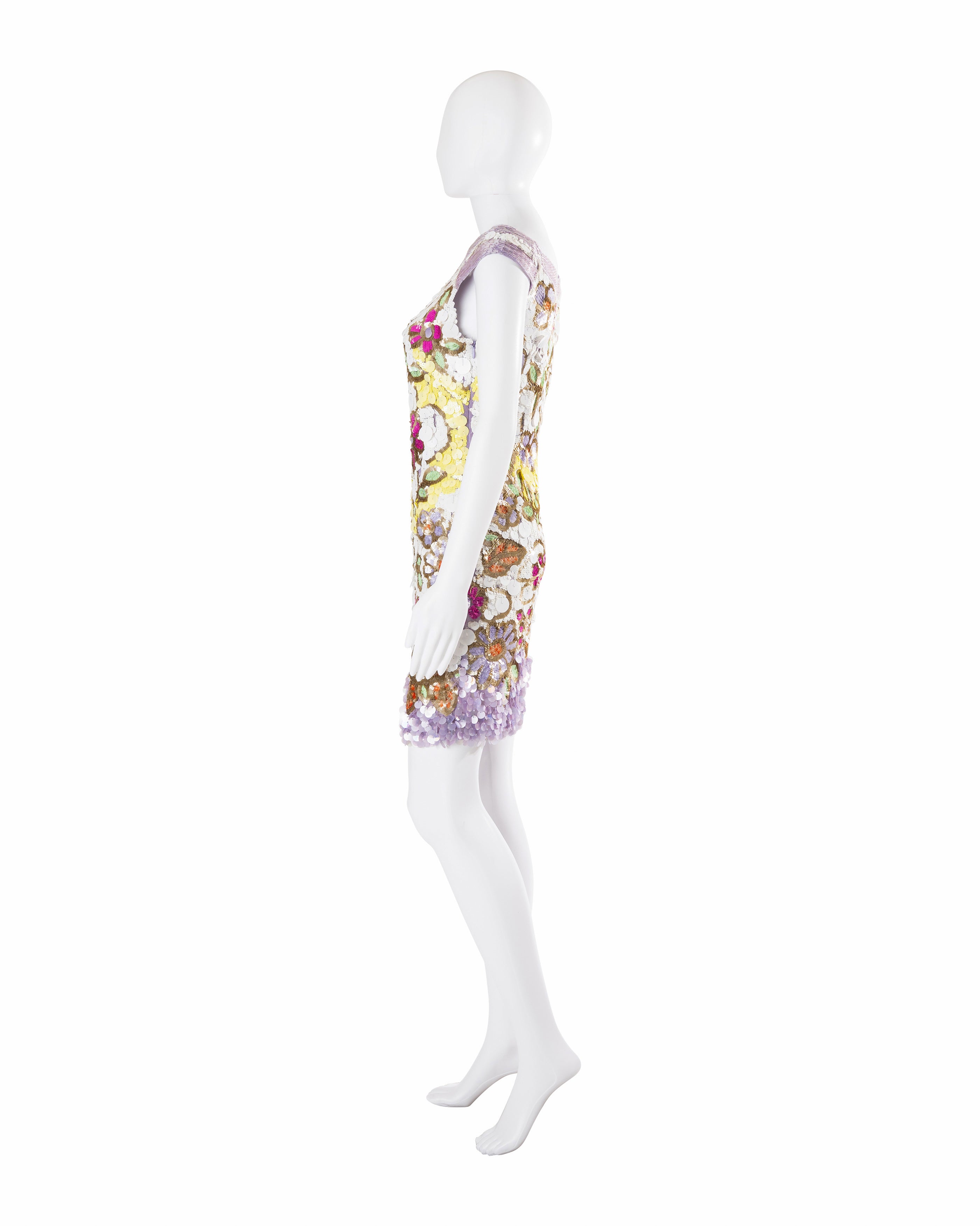 S/S 2004 Floral Sequin Mini Dress