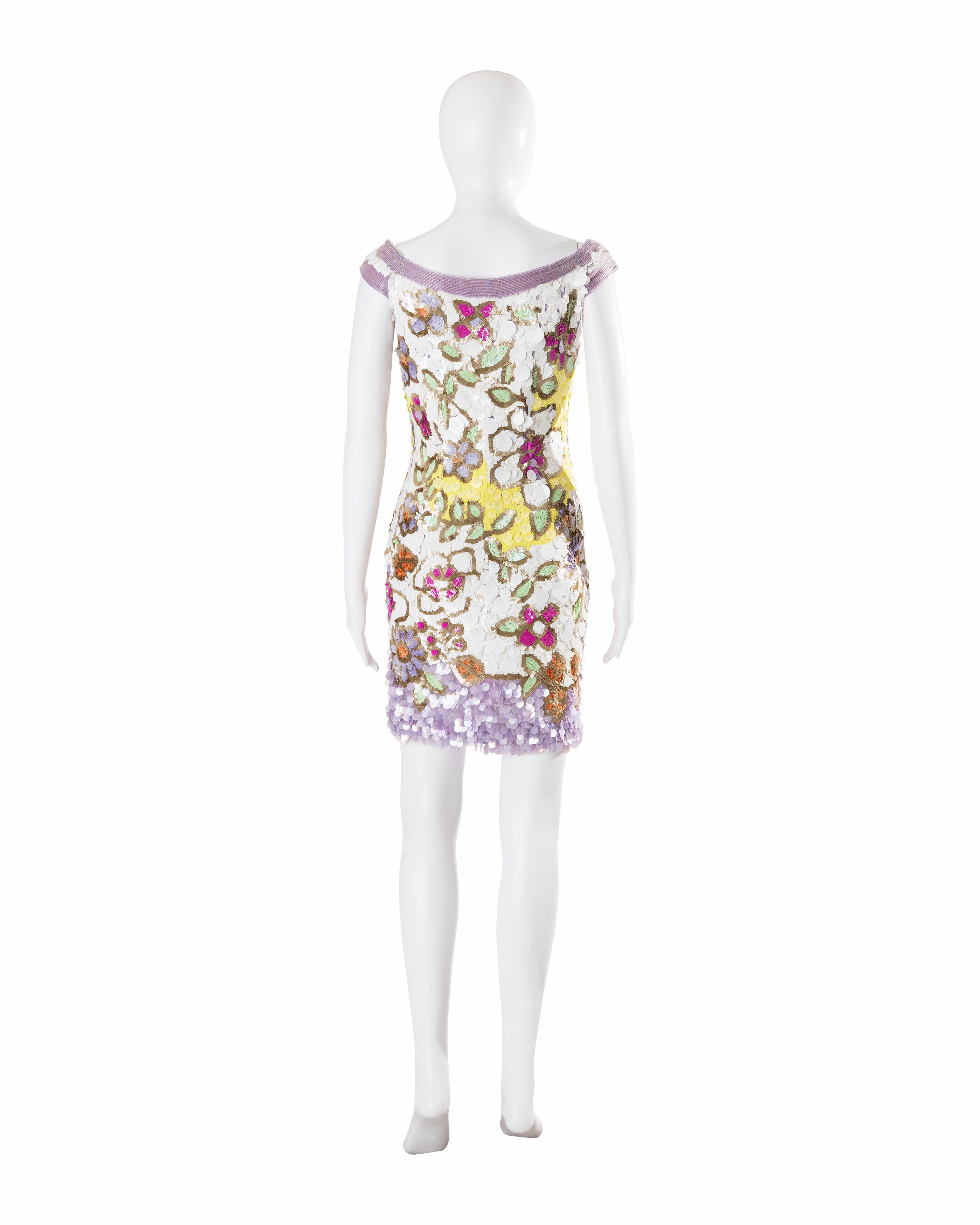 S/S 2004 Floral Sequin Mini Dress