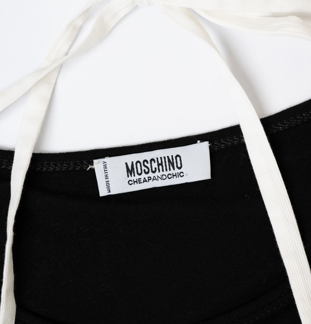 F/W 2001 'Maid in Italy' Black Long Sleeve Top