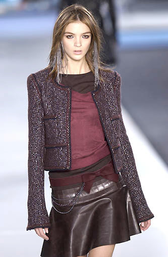 F/W 2002 Quilted Brown Leather Pants