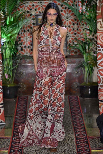 S/S 2017 Burgundy and White Floral Print Maxi Dress