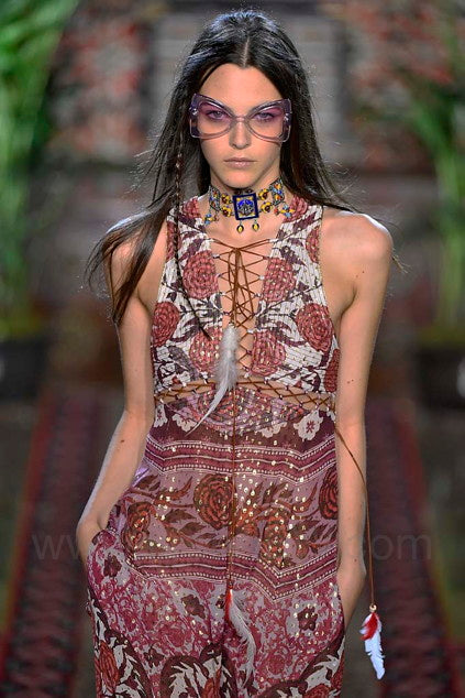 S/S 2017 Burgundy and White Floral Print Maxi Dress