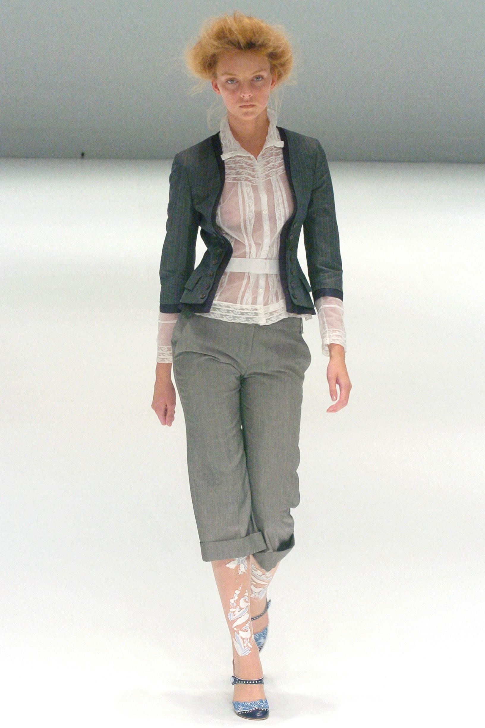 S/S 2005 Black Lace Panel Blazer