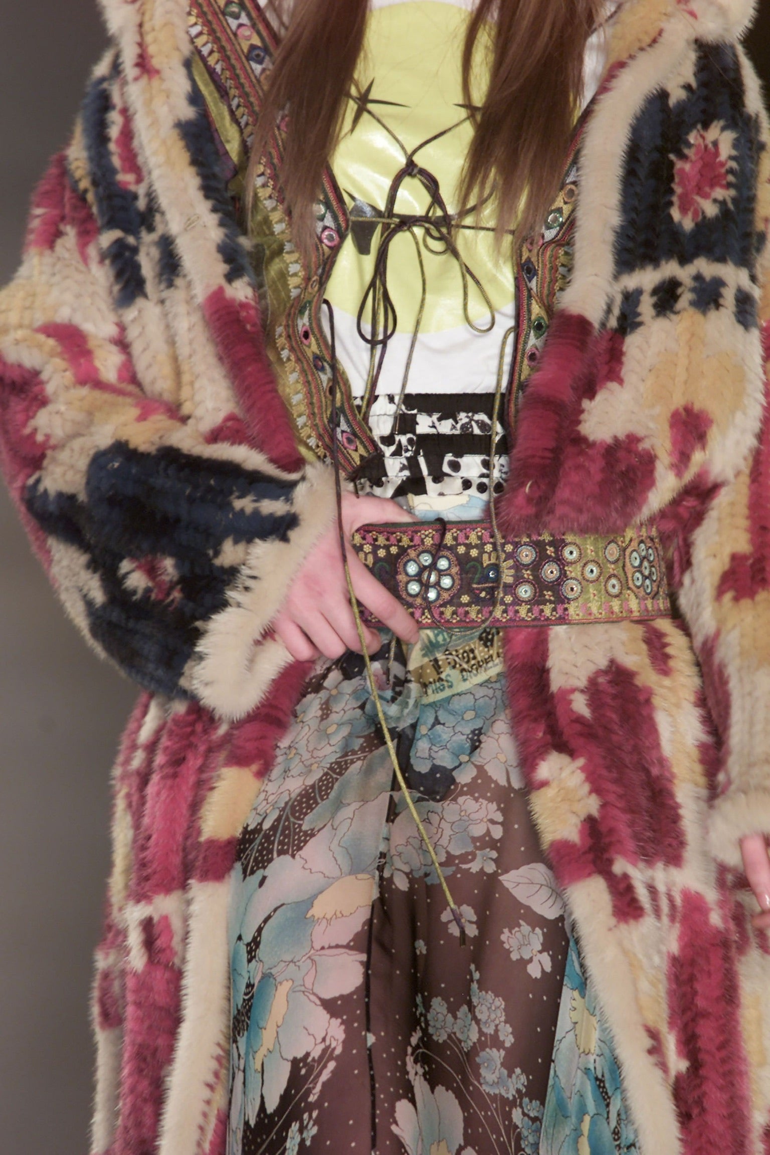 Floral & Plaid Patchwork Top