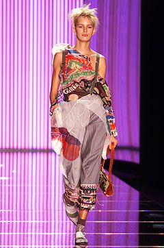 S/S 2002 Multicolor “Galliano Fashion” Ruffle Shirt