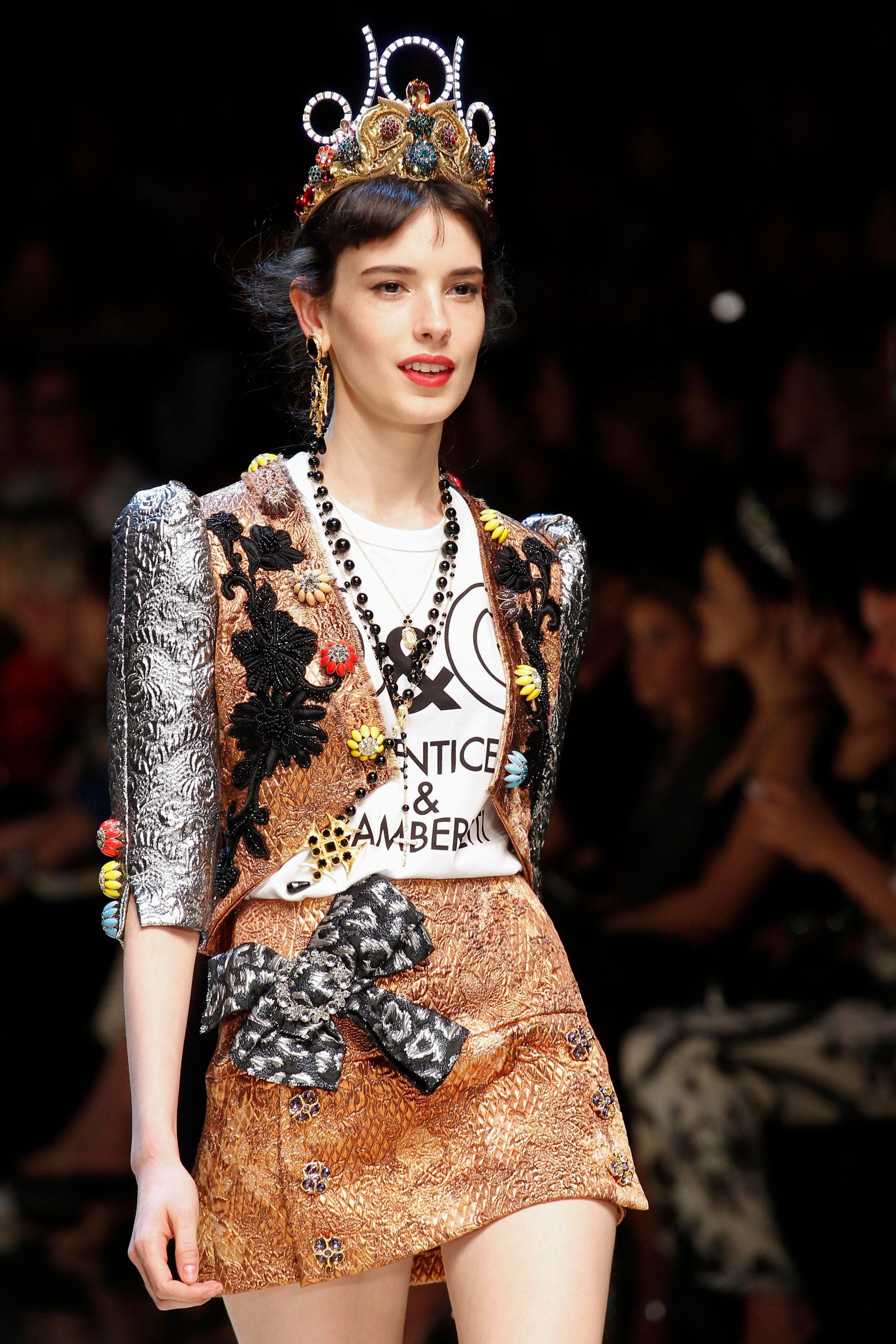 Bronze Quilted Embellished Mini Skirt with Jewel Bow